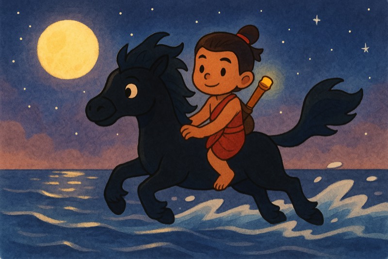 The glowing staff discovered on the journey